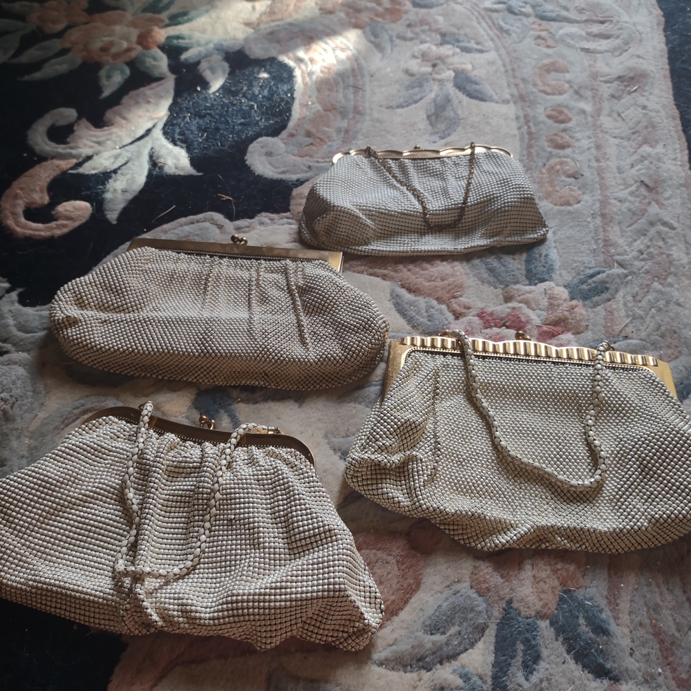 Elegant Gold and White Women's Purses